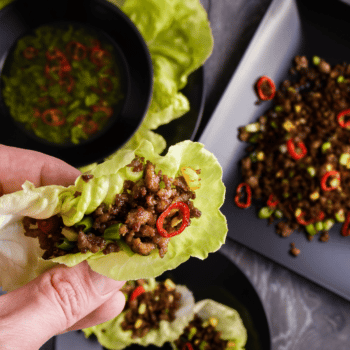 Authentic Indonesian-Style Beef Lettuce Wraps 2 Authentic Indonesian-Style Beef Lettuce Wraps