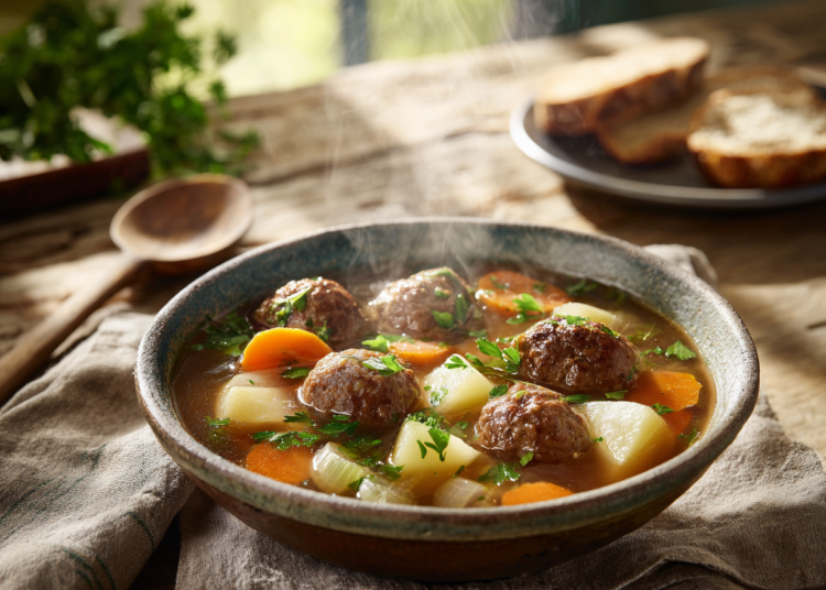 Heartwarming And Savory Meatball Soup Recipe