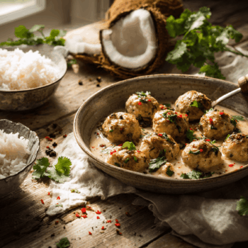 Coconut Chicken Meatballs 2 Coconut Chicken Meatballs2