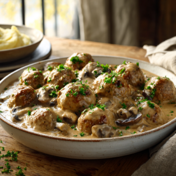 Creamy Swedish Meatballs With Mushroom Gravy Recipe2