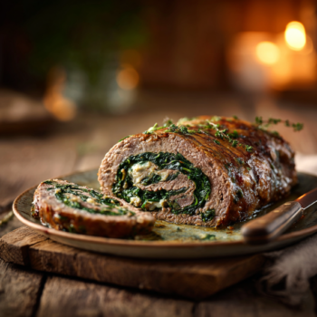 Hearty Spinach And Mushroom Beef Roll Recipe 2 Hearty Spinach And Mushroom Beef Roll Recipe2