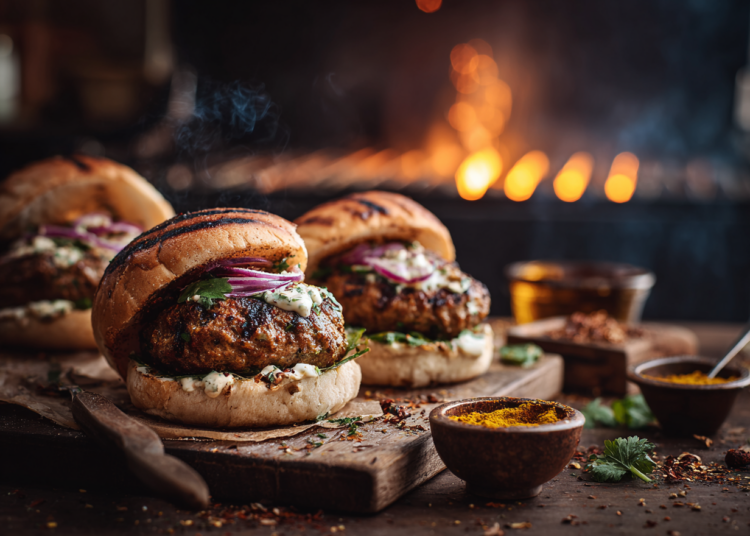 Tasty Moroccan Spiced Lamb Burgers 1