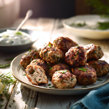 Hearty Keftedes With Tzatziki Recipe 2 Hearty Keftedes With Tzatziki Recipe2