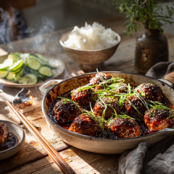 Flavourful Baked Bulgogi Lamb Meatballs With Feta Recipe2
