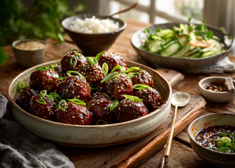Flavourful Baked Bulgogi Lamb Meatballs With Feta Recipe 1