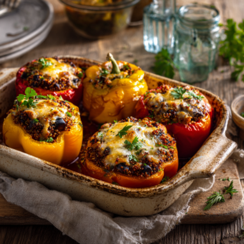 Hearty Quinoa Stuffed Bell Peppers And Eggplant Recipe 2 Hearty Quinoa Stuffed Bell Peppers And Eggplant Recipe2