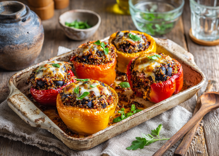 Hearty Quinoa Stuffed Bell Peppers And Eggplant Recipe 1 Hearty Quinoa Stuffed Bell Peppers And Eggplant Recipe 1