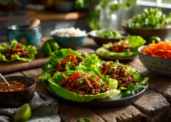 Authentic Indonesian-Style Beef Lettuce Wraps