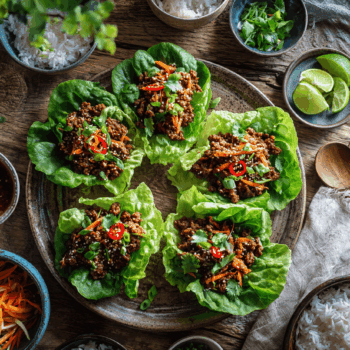 Authentic Indonesian-Style Beef Lettuce Wraps