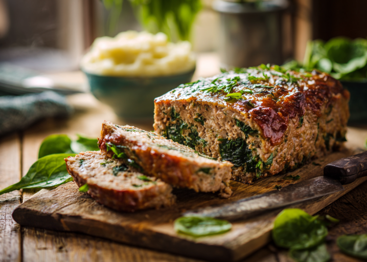 Easy Healthy Meatloaf With Turkey And Spinach Recipe