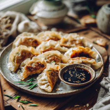 Crispy Ginger Chicken Fried Gyozas