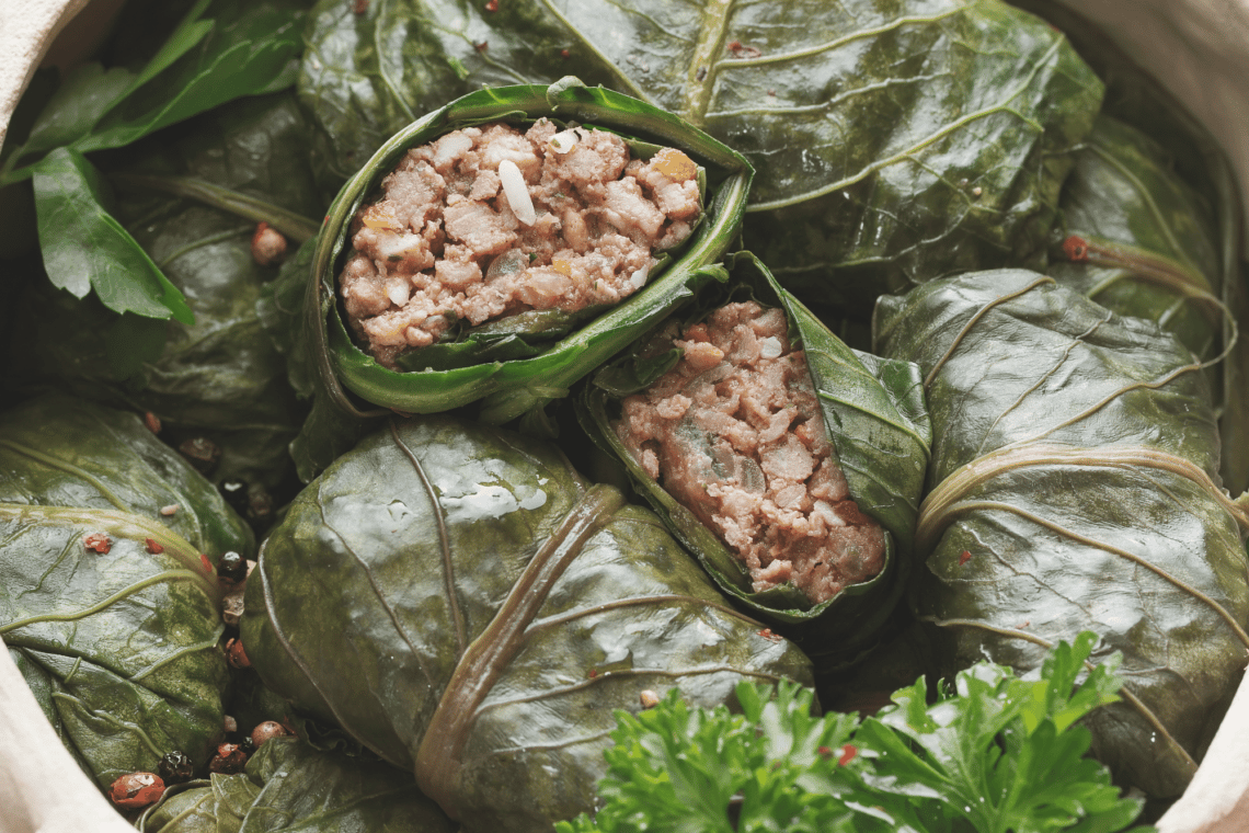 Delectable Stuffed Collard Greens In The Slow Cooker