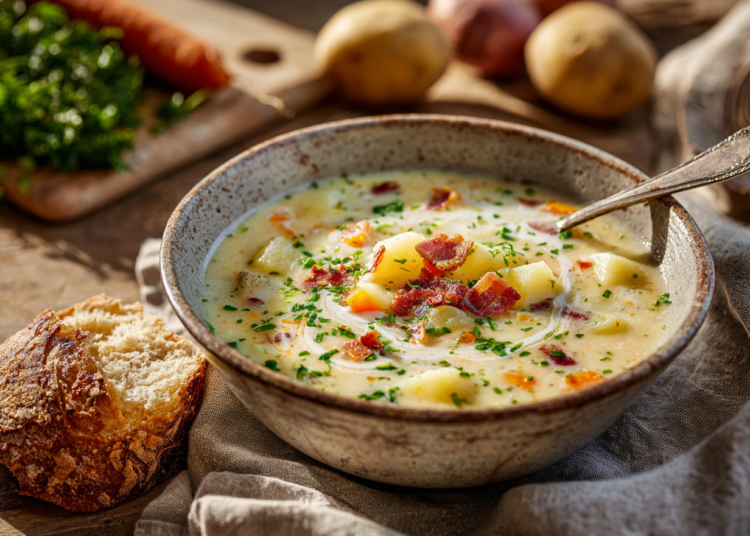 Gratifying Potato Soup With Chicken Recipe 1 Gratifying Potato Soup With Chicken Recipe