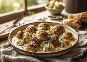 Fragrant Chicken Parmesan Meatballs In Garlic Sauce
