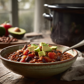 Easy Slow Cooker Turkey And 2-Bean Chili