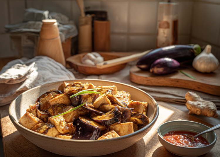 Savoury Pork, Eggplant, Tofu Stir Fry Recipe 1 Savoury Pork, Eggplant, Tofu Stir Fry Recipe