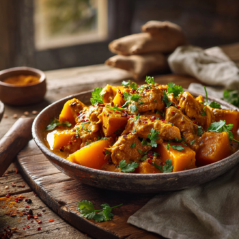 Spiced Butternut Squash With Curry Chicken Recipe