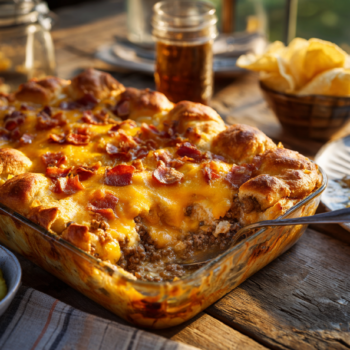 Heavenly Bacon Cheeseburger Crescent Casserole Recipe