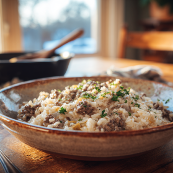 Creamy Beef And Rice Recipe