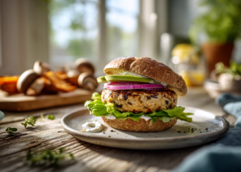 Healthy, Guilt-Free Turkey Mushroom Burger