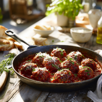 Irresistible Homemade Meatballs In Marinara Sauce