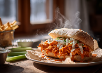 Hearty Gluten-Free Buffalo Chicken Sandwich
