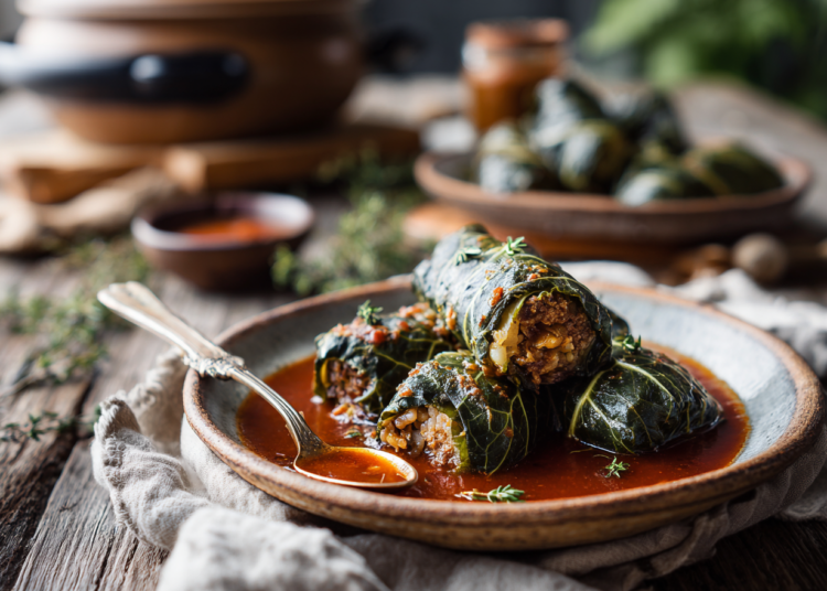 Delectable Stuffed Collard Greens In The Slow Cooker