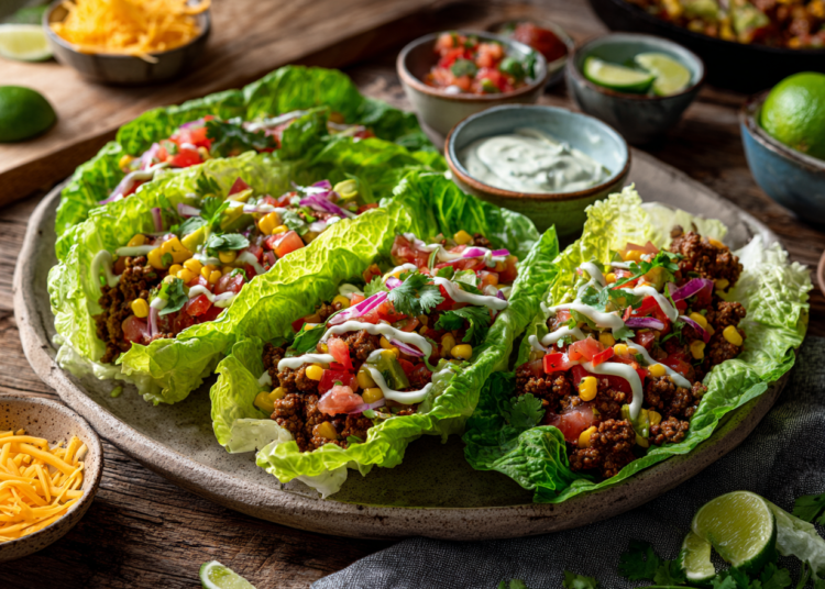 Fresh Lettuce Wrap Tacos
