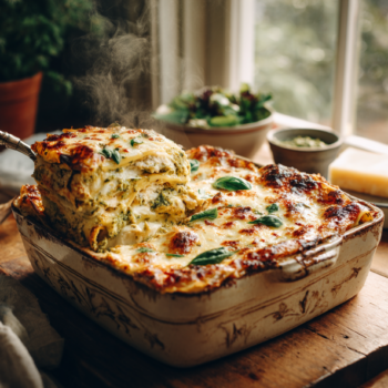 Rich Chicken Pesto Lasagna Recipe
