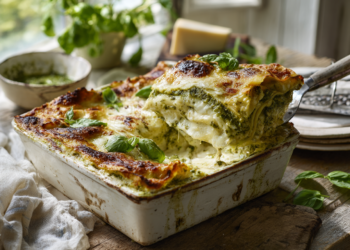 Rich Chicken Pesto Lasagna Recipe