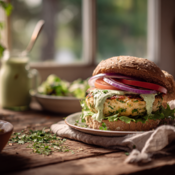 Refreshing Cilantro Chicken Burger Recipe