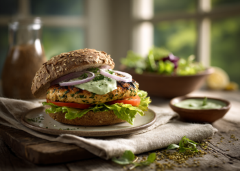 Refreshing Cilantro Chicken Burger Recipe