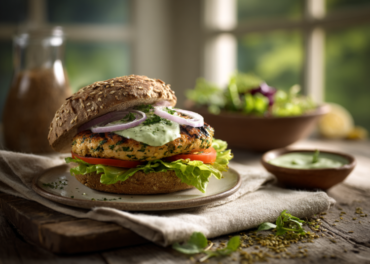 Refreshing Cilantro Chicken Burger Recipe