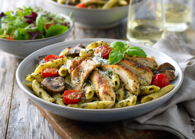 Mama’s Unforgettable Chicken Penne Pesto