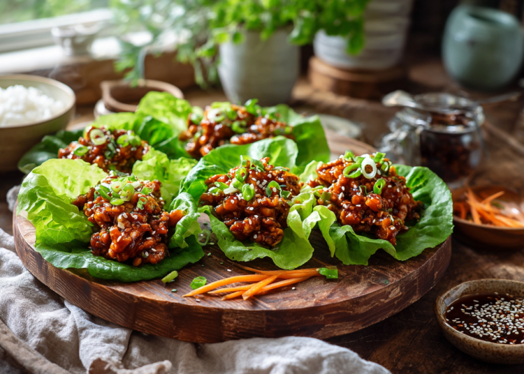Flavourful Korean Style Chicken Lettuce Wraps Recipe 1 Flavourful Korean Style Chicken Lettuce Wraps Recipe