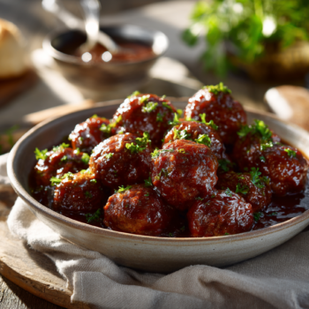 Glazed Barbecue Meatballs 2 Glazed Barbecue Meatballs