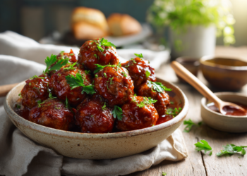 Glazed Barbecue Meatballs