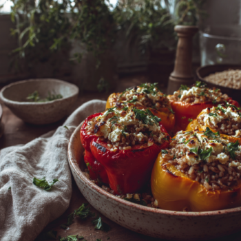 Delightful Ground Beef And Feta Stuffed Peppers