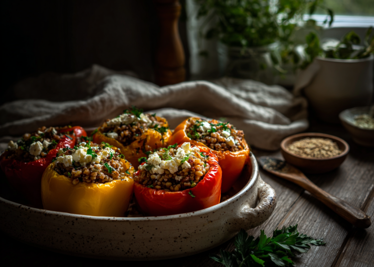 Delightful Ground Beef And Feta Stuffed Peppers