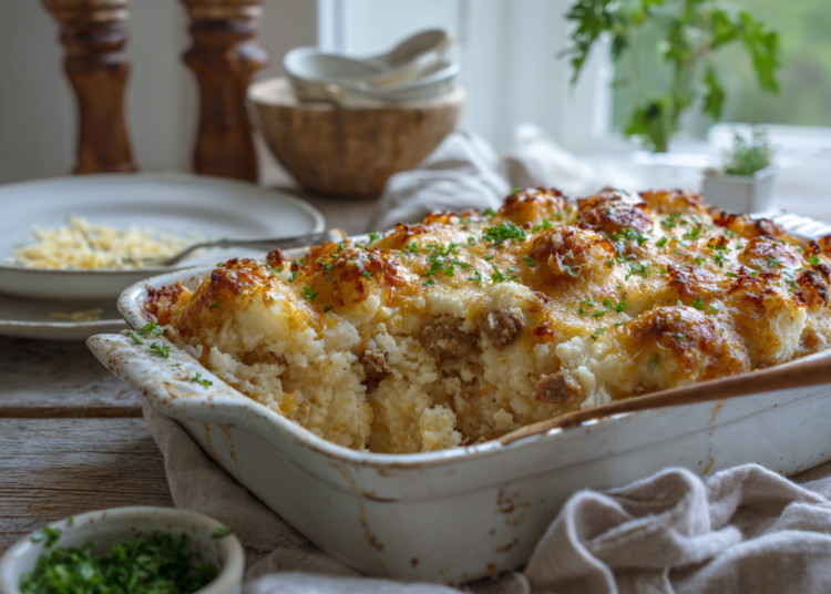 Aromatic Pork And Grits Casserole