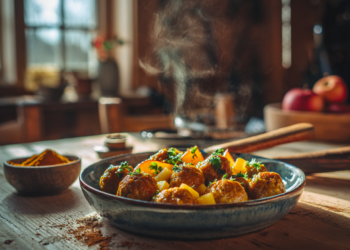 Scrumptious Curry Apple Meatballs