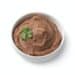 Bowl With Brown Refried Beans Paste Close Up On White Background