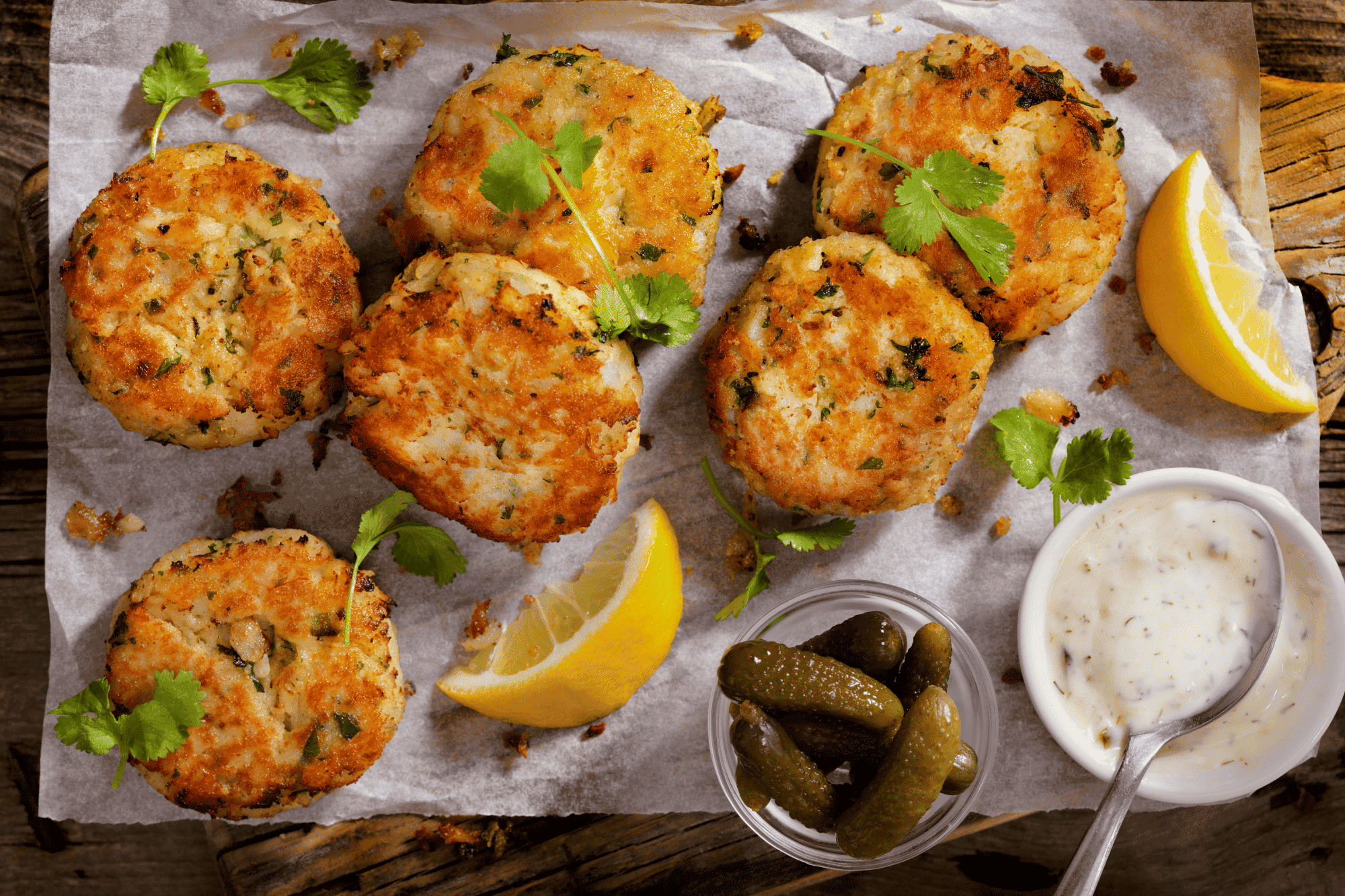Golden Cod Cakes With Garlic Mayonnaise Recipe
