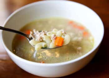 Super Easy Chicken Macaroni Soup Recipe