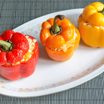 Hearty Broccoli And Rice Stuffed Peppers