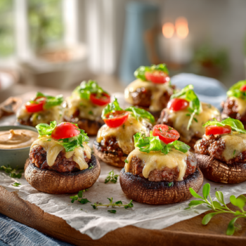 Delightful Baby Portobello Burger Bites