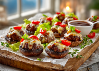 Delightful Baby Portobello Burger Bites