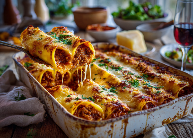 Cheesy Cannelloni Stuffed With Beef Mince 1 Cheesy Cannelloni Stuffed With Beef Mince