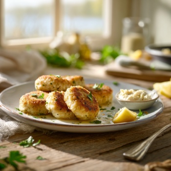 Golden Cod Cakes With Garlic Mayonnaise Recipe 2 Golden Cod Cakes With Garlic Mayonnaise Recipe