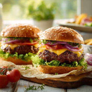 Heavenly Homemade Burgers With Lean Beef